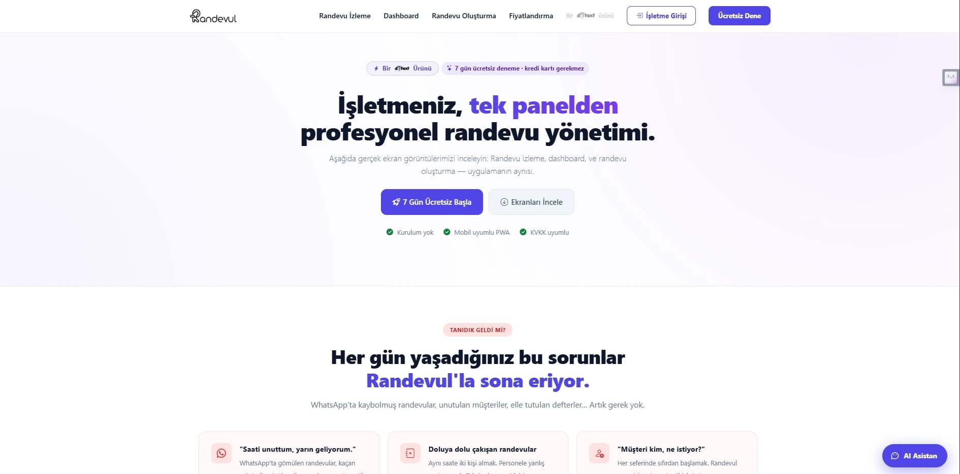 Randevul ana sayfası