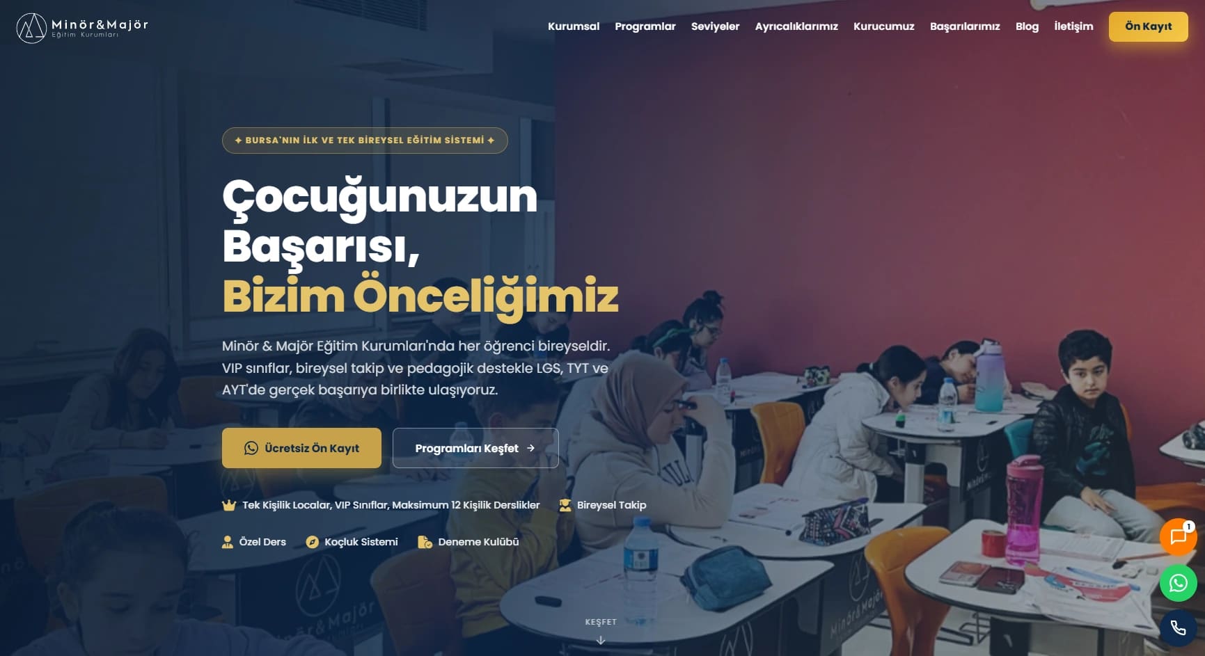 Minör & Majör Eğitim ana sayfası